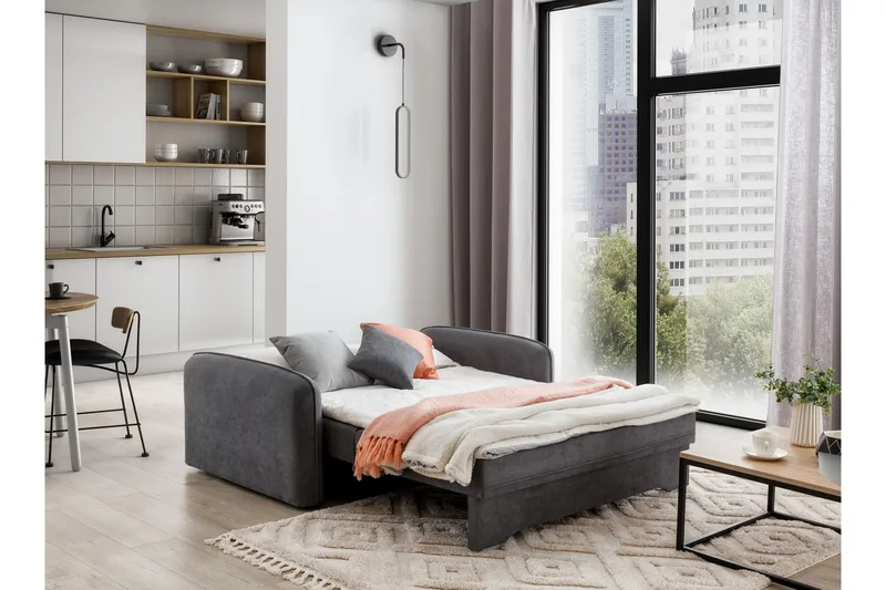 Manita Sovesofa med Oppbevaring 2-seter - Grå - Møbler - Sofaer - Sovesofaer - 2 seters sovesofa