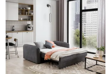 Manita Sovesofa med Oppbevaring 2-seter - Grå - Møbler - Sofaer - Sovesofaer - 2 seters sovesofa