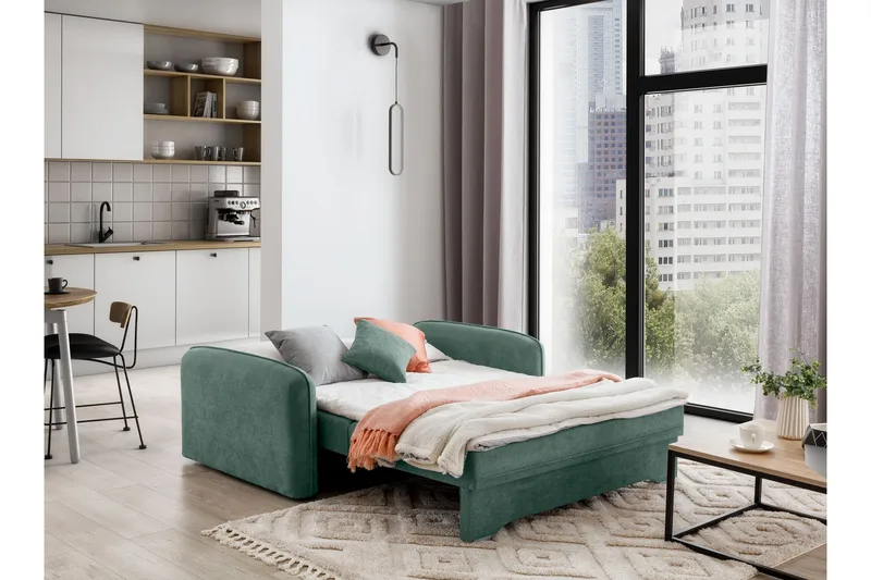 Manita Sovesofa med Oppbevaring 2-seter - Grønn - Møbler - Sofaer - Sovesofaer - 2 seters sovesofa