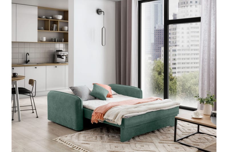 Manita Sovesofa med Oppbevaring 2-seter - Grønn - Møbler - Sofaer - Sovesofaer - 2 seters sovesofa