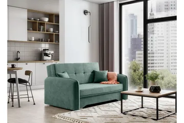 Manita Sovesofa med Oppbevaring 2-seter - Grønn - Møbler - Sofaer - Sovesofaer - 2 seters sovesofa