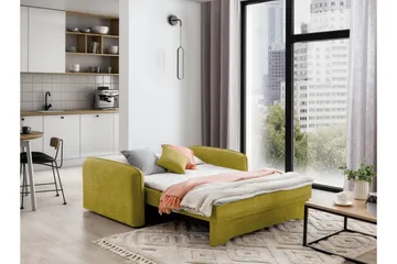 Manita Sovesofa med Oppbevaring 2-seter - Gul - Møbler - Sofaer - Sovesofaer - 2 seters sovesofa