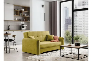 Manita Sovesofa med Oppbevaring 2-seter - Gul - Møbler - Sofaer - Sovesofaer - 2 seters sovesofa