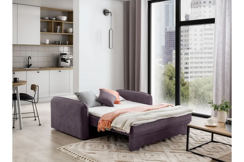 Manita Sovesofa med Oppbevaring 2-seter - Lilla - Møbler - Sofaer - Sovesofaer - 2 seters sovesofa