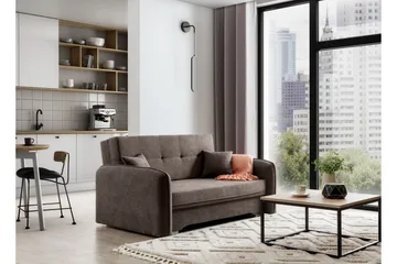 Manita Sovesofa med Oppbevaring 2-seter - Mørkebrun - Møbler - Sofaer - Sovesofaer - 2 seters sovesofa