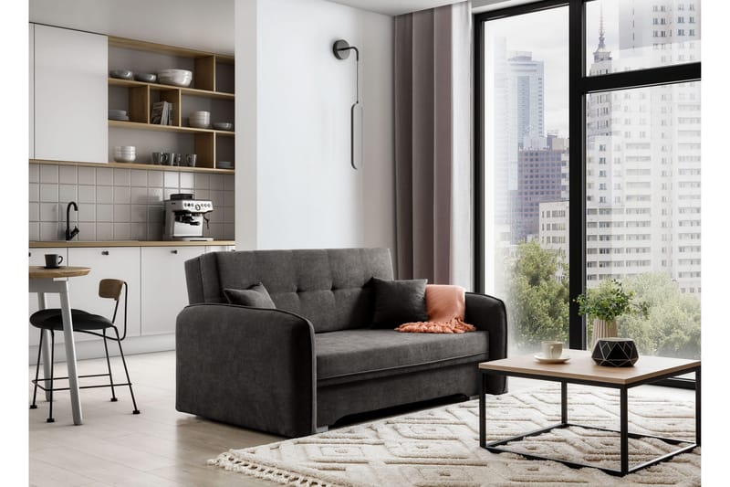 Manita Sovesofa med Oppbevaring 2-seter - Mørkegrå - Møbler - Sofaer - Sovesofaer - 2 seters sovesofa