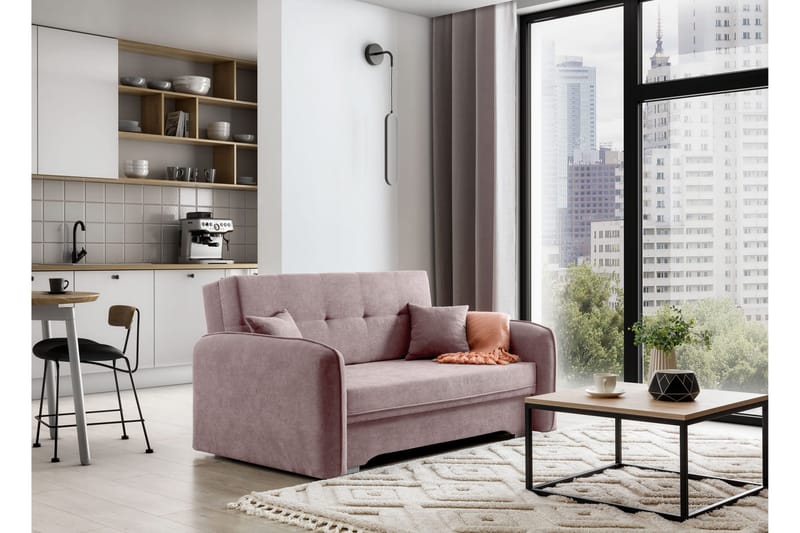 Manita Sovesofa med Oppbevaring 2-seter - Rosa - Møbler - Sofaer - Sovesofaer - 2 seters sovesofa