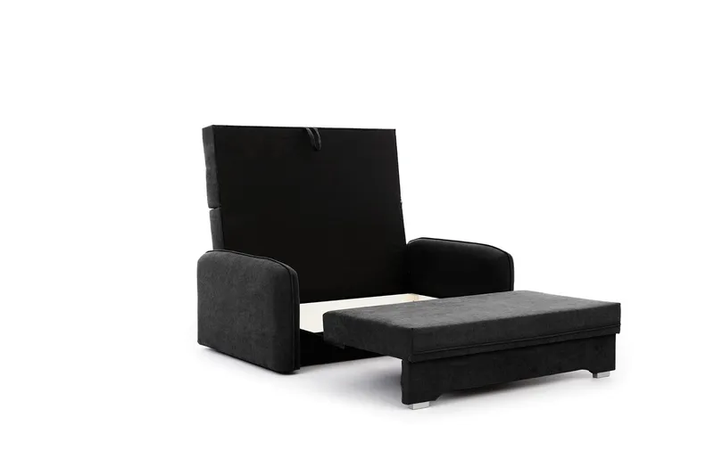 Manita Sovesofa med Oppbevaring 2-seter - Svart - Møbler - Sofaer - Sovesofaer - 2 seters sovesofa