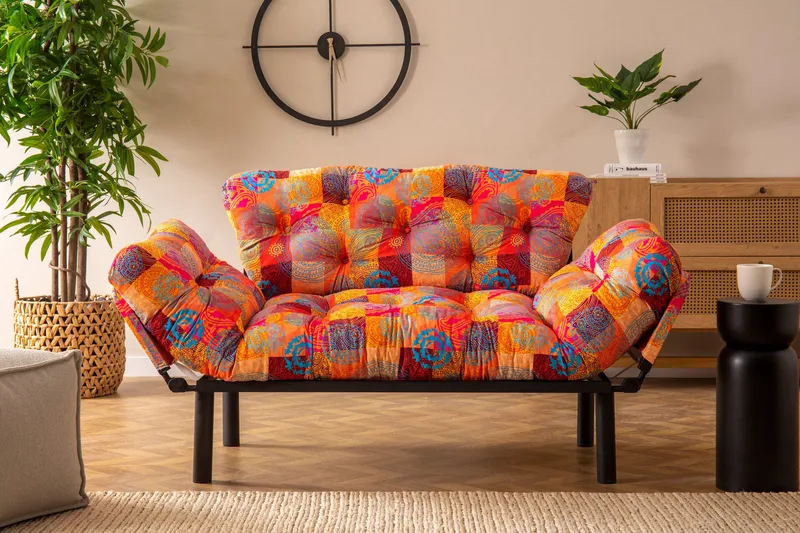 Maryborough Sovesofa 2-seter 155x73 cm - Flerfarget - Møbler - Sofaer - Sovesofaer - 2 seters sovesofa