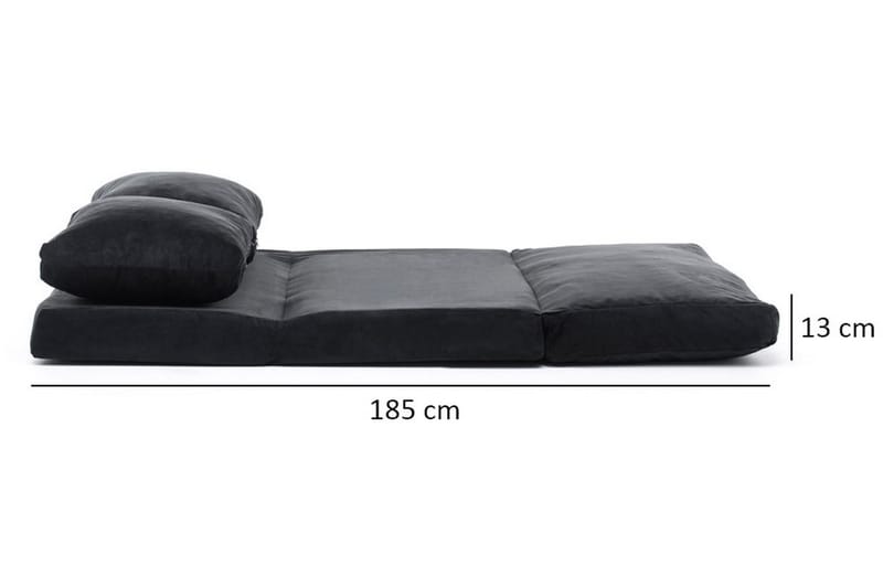 Maydena Sovesofa 2-seters 120x185 - Svart - Møbler - Sofaer - Sovesofaer - 2 seters sovesofa