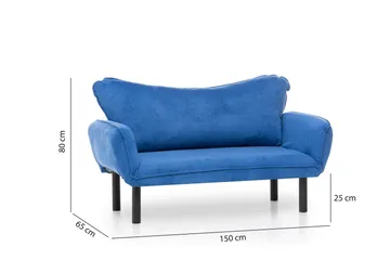 Mezonzo 2-seter Sovesofa - Blå - Møbler - Sofaer - Sovesofaer - 2 seters sovesofa