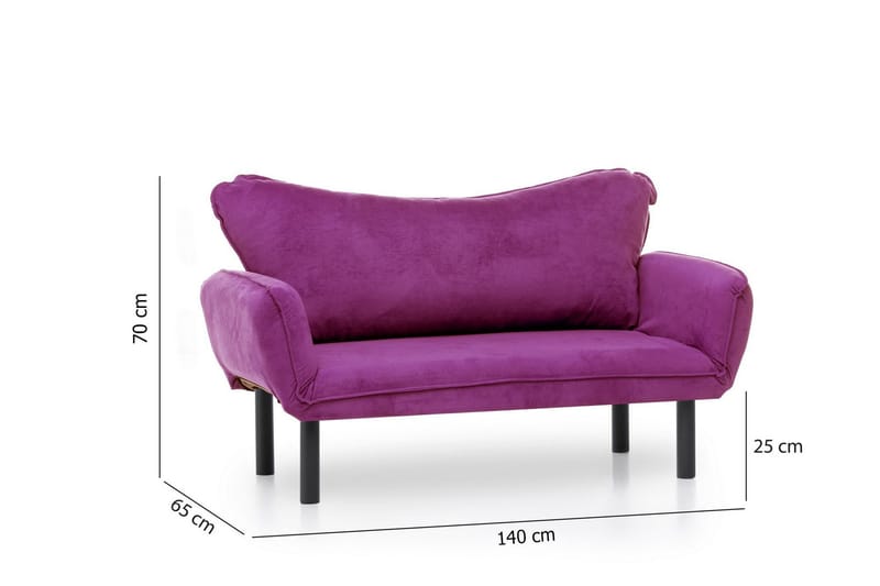 Mezonzo 2-seter Sovesofa - Lilla - Møbler - Sofaer - Sovesofaer - 2 seters sovesofa
