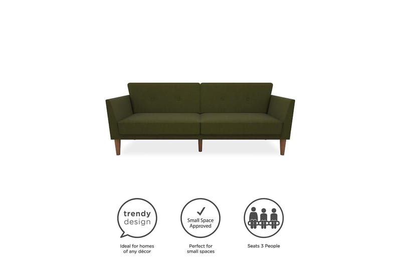 Regal 2-seters Sovesofa Grønn - Novogratz - Møbler - Sofaer - Sovesofaer - 2 seters sovesofa