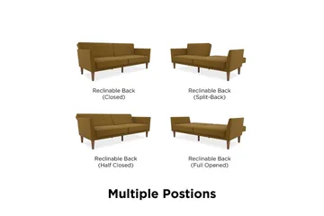 Regal 2-seters Sovesofa Gul - Novogratz - Møbler - Sofaer - Sovesofaer - 2 seters sovesofa