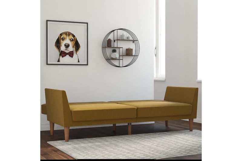 Regal 2-seters Sovesofa Gul - Novogratz - Møbler - Sofaer - Sovesofaer - 2 seters sovesofa