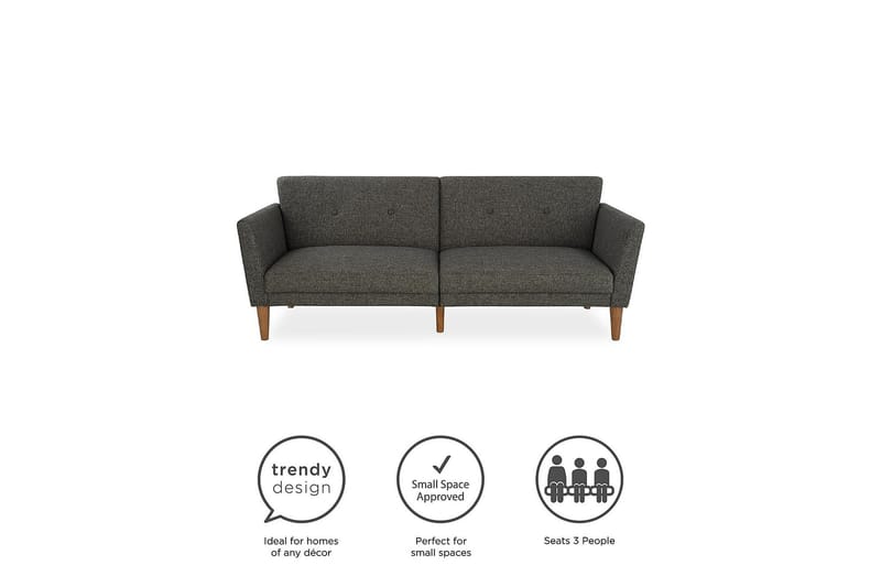 Regal 2-seters Sovesofa Mørkegrå - Novogratz - Møbler - Sofaer - Sovesofaer - 2 seters sovesofa