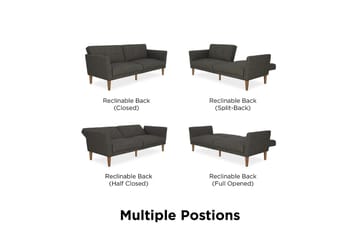 Regal 2-seters Sovesofa Mørkegrå - Novogratz - Møbler - Sofaer - Sovesofaer - 2 seters sovesofa