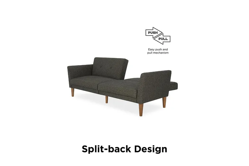 Regal 2-seters Sovesofa Mørkegrå - Novogratz - Møbler - Sofaer - Sovesofaer - 2 seters sovesofa