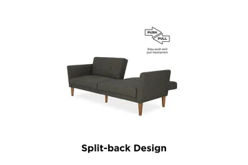 Regal 2-seters Sovesofa Mørkegrå - Novogratz - Møbler - Sofaer - Sovesofaer - 2 seters sovesofa