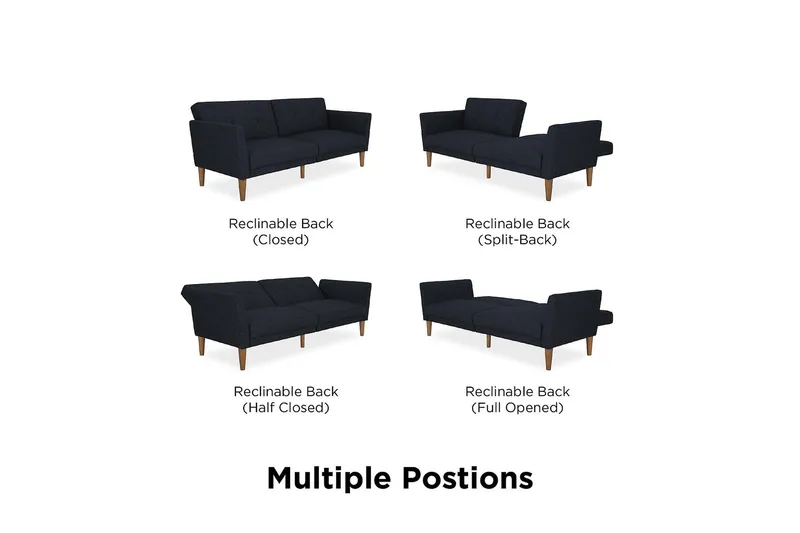 Regal 2-seters Sovesofa Marineblå - Novogratz - Møbler - Sofaer - Sovesofaer - 2 seters sovesofa