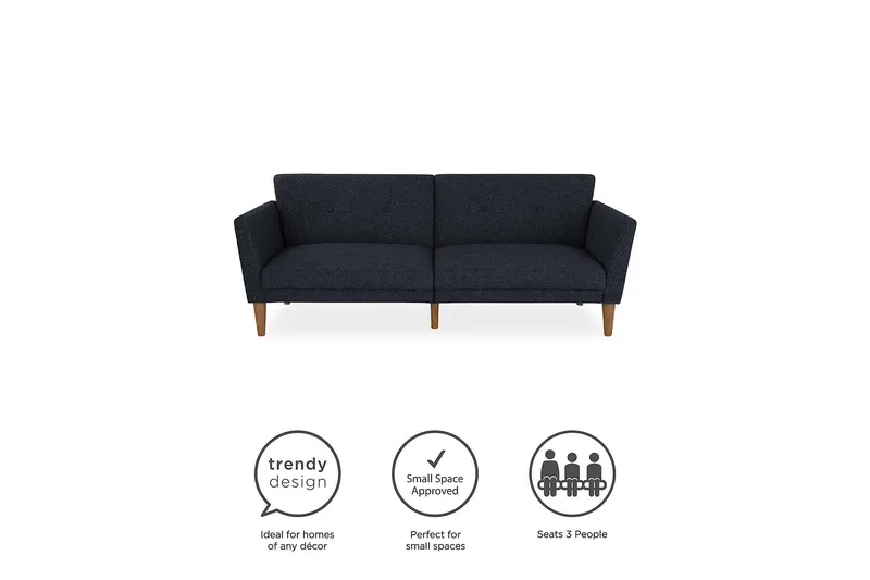 Regal 2-seters Sovesofa Marineblå - Novogratz - Møbler - Sofaer - Sovesofaer - 2 seters sovesofa