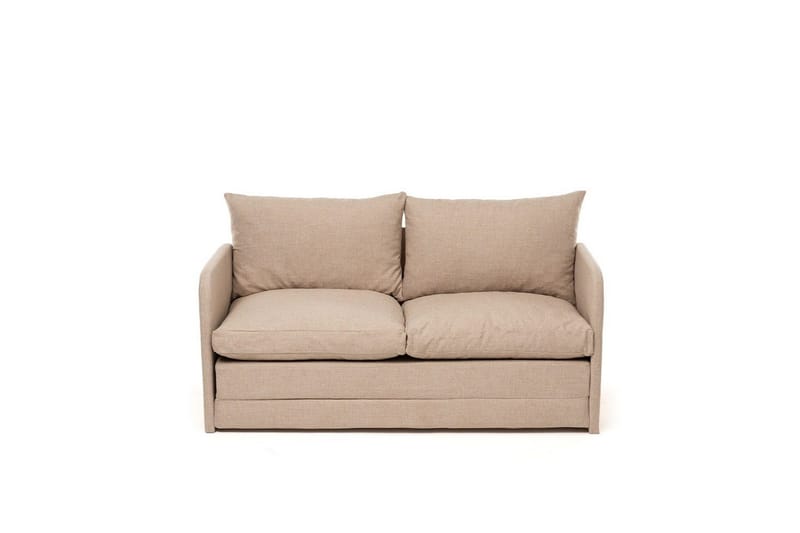 2-seters sovesofa Rubby (128 x 70 x 66 cm) Beige - Beige - Møbler - Sofaer - Sovesofaer - 2 seters sovesofa