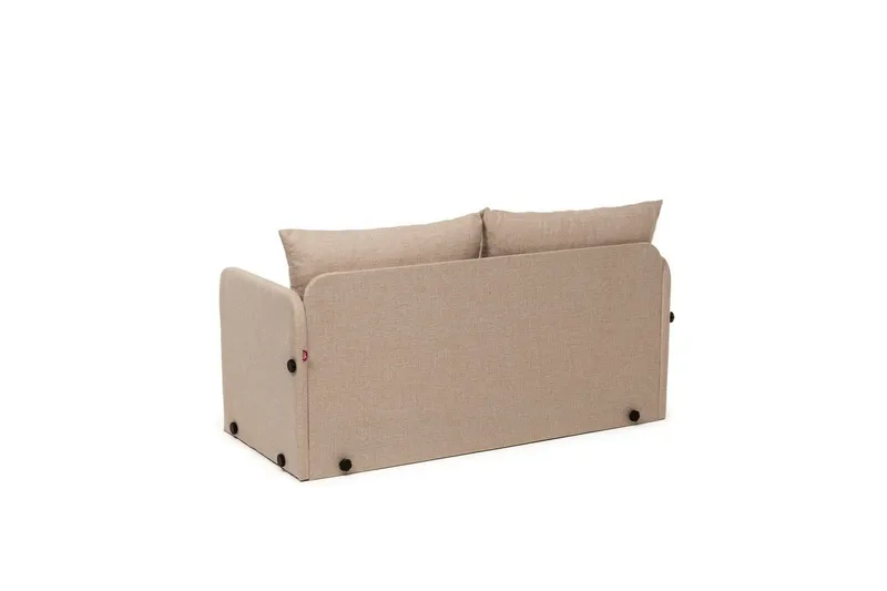 2-seters sovesofa Rubby (128 x 70 x 66 cm) Beige - Beige - Møbler - Sofaer - Sovesofaer - 2 seters sovesofa