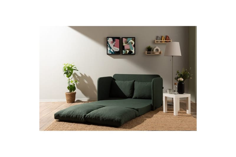 2-seters sovesofa Rubby (128 x 70 x 66 cm) Grønn - Grønn - Møbler - Sofaer - Sovesofaer - 2 seters sovesofa