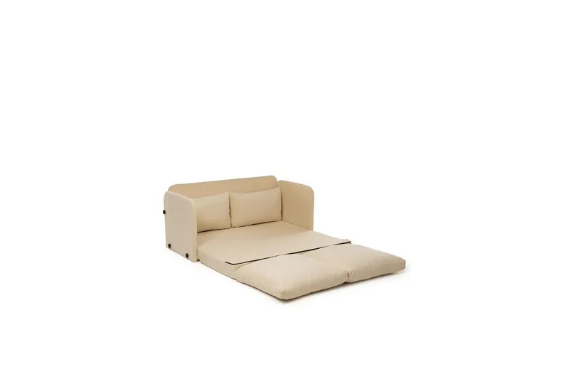 2-seters sovesofa Rubby (128 x 70 x 66 cm) Krem - Krem - Møbler - Sofaer - Sovesofaer - 2 seters sovesofa