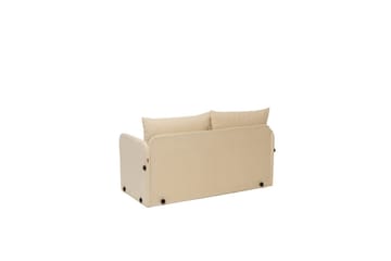 2-seters sovesofa Rubby (128 x 70 x 66 cm) Krem - Krem - Møbler - Sofaer - Sovesofaer - 2 seters sovesofa