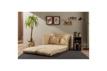 2-seters sovesofa Rubby (128 x 70 x 66 cm) Krem - Krem - Møbler - Sofaer - Sovesofaer - 2 seters sovesofa