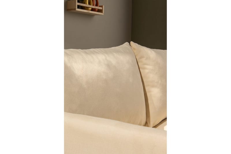 2-seters sovesofa Rubby (128 x 70 x 66 cm) Krem - Krem - Møbler - Sofaer - Sovesofaer - 2 seters sovesofa