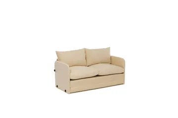 2-seters sovesofa Rubby (128 x 70 x 66 cm) Krem - Krem - Møbler - Sofaer - Sovesofaer - 2 seters sovesofa