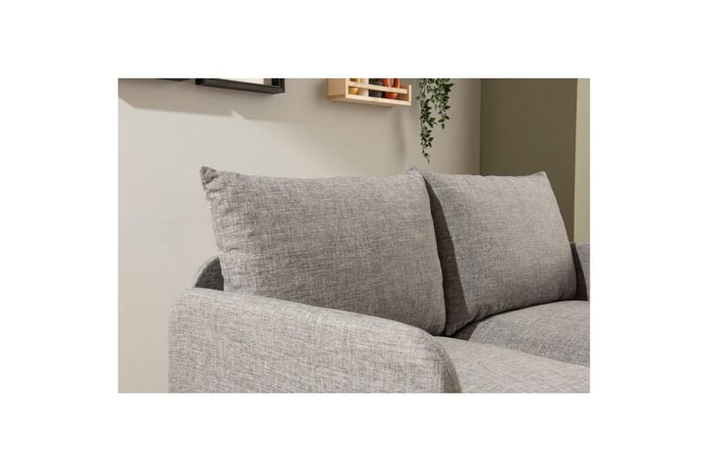 2-seters sovesofa Rubby (128 x 70 x 66 cm) Lys Grå - Lys Grå - Møbler - Sofaer - Sovesofaer - 2 seters sovesofa