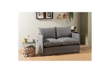 2-seters sovesofa Rubby (128 x 70 x 66 cm) Lys Grå - Lys Grå - Møbler - Sofaer - Sovesofaer - 2 seters sovesofa