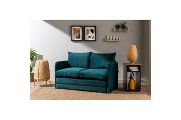 2-seters sovesofa Rubby (128 x 70 x 66 cm) Petrolgrønn - Petrolgrønn - Møbler - Sofaer - Sovesofaer - 2 seters sovesofa