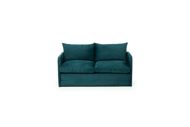 2-seters sovesofa Rubby (128 x 70 x 66 cm) Petrolgrønn - Petrolgrønn - Møbler - Sofaer - Sovesofaer - 2 seters sovesofa