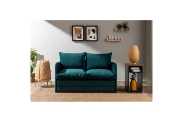 2-seters sovesofa Rubby (128 x 70 x 66 cm) Petrolgrønn - Petrolgrønn - Møbler - Sofaer - Sovesofaer - 2 seters sovesofa