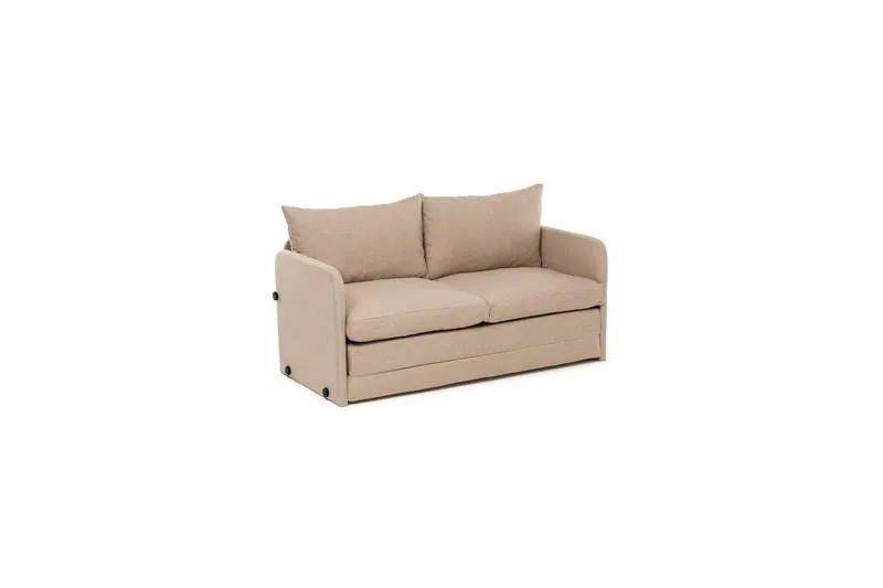2-seters sovesofa Rubby (148 x 70 x 66 cm) Beige - Beige - Møbler - Sofaer - Sovesofaer - 2 seters sovesofa