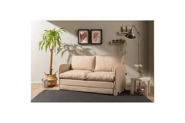 2-seters sovesofa Rubby (148 x 70 x 66 cm) Beige - Beige - Møbler - Sofaer - Sovesofaer - 2 seters sovesofa