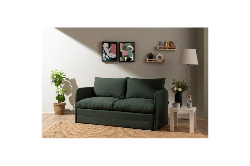2-seters sovesofa Rubby (148 x 70 x 66 cm) Grønn - Grønn - Møbler - Sofaer - Sovesofaer - 2 seters sovesofa