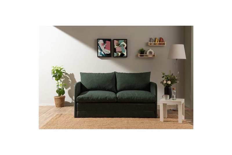 2-seters sovesofa Rubby (148 x 70 x 66 cm) Grønn - Grønn - Møbler - Sofaer - Sovesofaer - 2 seters sovesofa