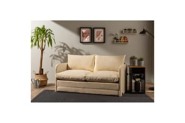 2-seters sovesofa Rubby (148 x 70 x 66 cm) Krem - Krem - Møbler - Sofaer - Sovesofaer - 2 seters sovesofa