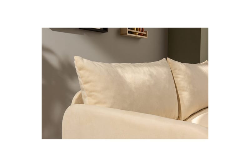 2-seters sovesofa Rubby (148 x 70 x 66 cm) Krem - Krem - Møbler - Sofaer - Sovesofaer - 2 seters sovesofa