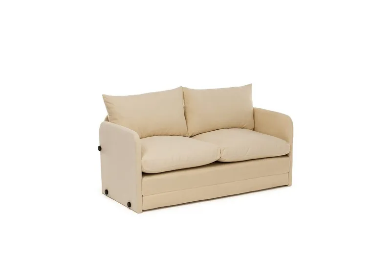2-seters sovesofa Rubby (148 x 70 x 66 cm) Krem - Krem - Møbler - Sofaer - Sovesofaer - 2 seters sovesofa
