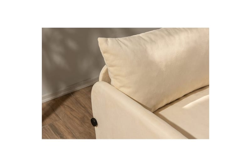 2-seters sovesofa Rubby (148 x 70 x 66 cm) Krem - Krem - Møbler - Sofaer - Sovesofaer - 2 seters sovesofa
