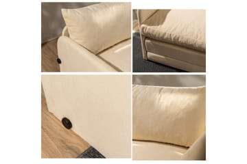 2-seters sovesofa Rubby (148 x 70 x 66 cm) Krem - Krem - Møbler - Sofaer - Sovesofaer - 2 seters sovesofa