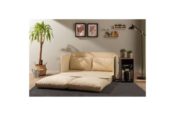 2-seters sovesofa Rubby (148 x 70 x 66 cm) Krem - Krem - Møbler - Sofaer - Sovesofaer - 2 seters sovesofa
