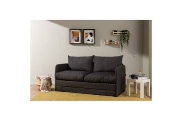 2-seters sovesofa Rubby (148 x 70 x 66 cm) Mørk grå - Mørk grå - Møbler - Sofaer - Sovesofaer - 2 seters sovesofa
