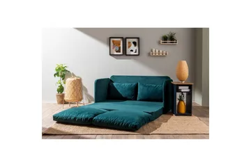 2-seters sovesofa Rubby (148 x 70 x 66 cm) Petrolgrønn - Petrolgrønn - Møbler - Sofaer - Sovesofaer - 2 seters sovesofa